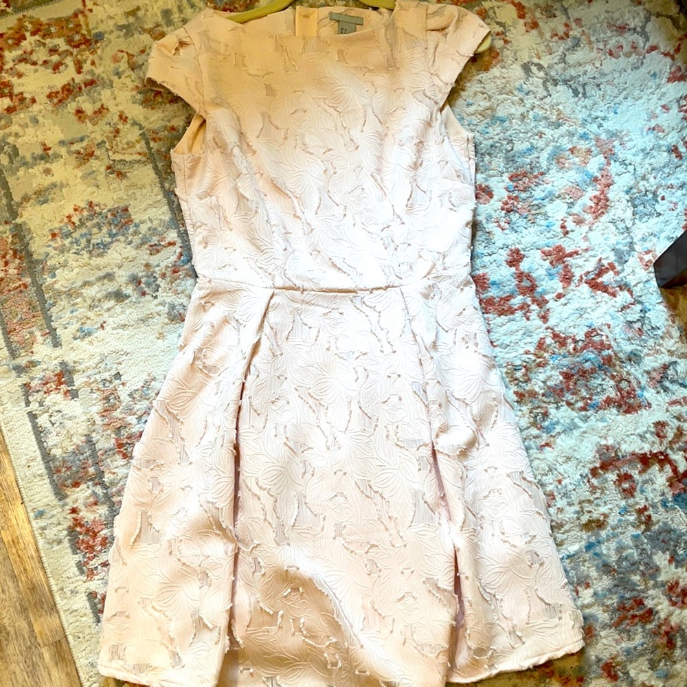 Pink fit n flare dress